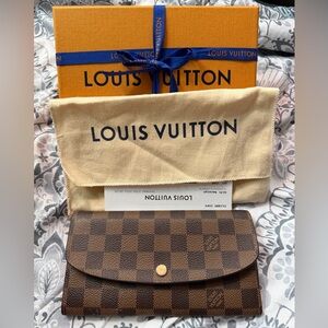 Louis Vuitton Damier Ebene Emelie Wallet